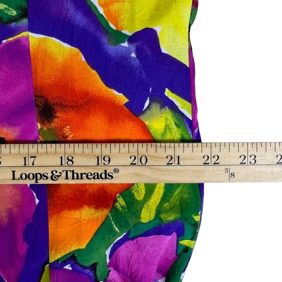 Vintage Jams World Dress XL | Poppy Floral Rayon Made in Hawaii Aloha Sundress - Picture 12 of 13